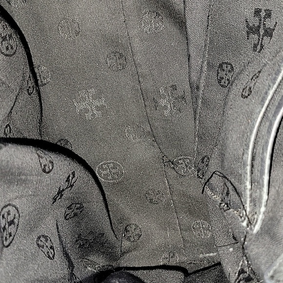 Tory Burch Black Nylon Leather Tote Shoulder Bag - Picture 11 of 15